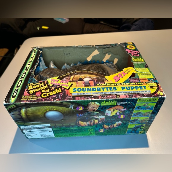 GODZILLA HAND PUPPET SOUNDBYTES Vintage Toy 1998 Figure Japan - Picture 5 of 14